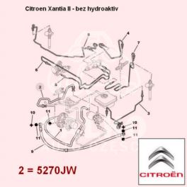 przewód LHM Citroen XANTIA zasilający 751mm 1,8-16v (oryginał Citroen)