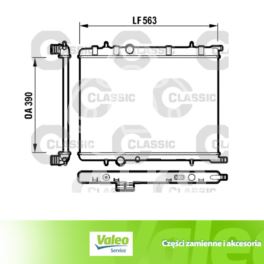 chłodnica Citroen XSARA/ Peugeot 307 1,4-2,0-16v - zamiennik Valeo Classic