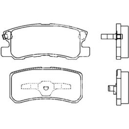klocki hamulcowe C-CROSSER/4007 tył AKEBONO włoski zamiennik Brembo