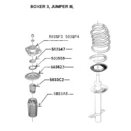 poduszka amortyzatora JUMPER/BOXER prawa 2006- - zamiennik francuski SASIC