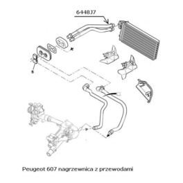 dwururka nagrzewnicy Peugeot 607 zestaw (oryginał Peugeot)