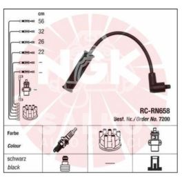 przewody zapłonowe Renault1,6i K7M M4 (x4) kątowe - zamiennik japoński NGK