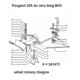 cięgno biegów główne Peugeot 205 756mm BH3 środkowe uż (używane)