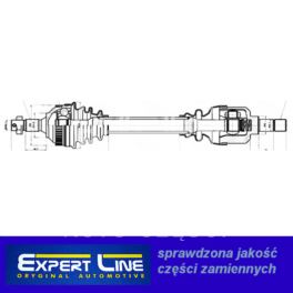 półoś Citroen XANTIA 1,9TD/ 2,0-16v lewa +ABS - zamiennik typu brand Expert Line