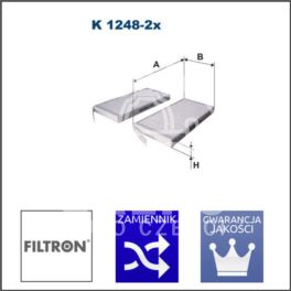 filtr kabinowy KANGOO II 2008- (2x) Filtron - zamiennik polski Filtron