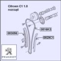 rozrząd łańcuchowy Citroen C1/ Peugeot 107 1.0 - sam łańcuch OPR11813- (oryginał Peugeot)