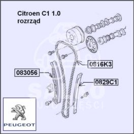 Rozrząd Łańcuchowy Citroen C1/ Peugeot 107 1.0 - Sam Łańcuch Opr11813- (Oryginał Peugeot)