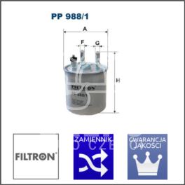 filtr paliwa Renault 1,5dCi/2,0dCi 2007- z obud.143mm - zamiennik polski Filtron