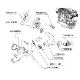 zawleczka czujnika termostatu Renault 1,5dCi K9K - oryginał Renault