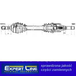 półoś Peugeot 207 1,4/1,4-16v prawa CR21 - zamiennik typu brand Expert Line