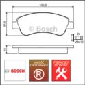 klocki hamulcowe Citroen, Peugeot 2000- BOSCH (51,6mm) pr - niemiecki producent Bosch