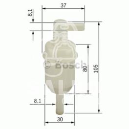 filtr paliwa Citroen, Peugeot, Renault gaźnikowe 8,0mm (Bosch) - niemiecki producent Bosch