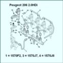 przewód paliwa Citroen, Peugeot 2,0HDi (1/3) OPR08421- (oryginał Peugeot)