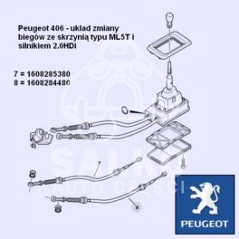 linka zmiany biegów Peugeot 406 ML5T (zamiennik od Peugeot)