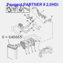 przewód nagrzewnicy PARTNER II 2-przew.kpl 2,0HDi (oryginał Peugeot)