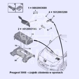 czujnik ciśnienia w oponach Citroen C5 X7 -OPR13747 nadajnik