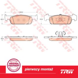 klocki hamulcowe Dacia Sandero II 1.2 przód (producent niemiecki TRW)