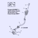 linka zmiany biegów Citroen JUMPY III, Peugeot EXPERT 3 - zestaw do BE4T - 5 biegowa (oryginał Peugeot)