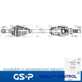 półoś MEGANE II 1,5dCi lewa (JR5) -2006 - nowy zamiennik GSP
