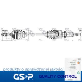 półoś Renault CLIO III/ MODUS 1,4/1,5dCi JR5 prawa (nowa) - zamiennik GSP