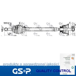 półoś MEGANE 1,9TD/2,0-16v lewa CR23 - nowa w zamienniku GSP