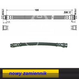 przewód hamulcowy elastyczny Citroen C2/C3 tył - zamiennik polski WBH