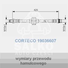 przewód hamulcowy elastyczny MEGANE III/ SCENIC III przód - włoski Corteco