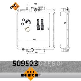 chłodnica Peugeot 206 1,1/1,4/1,6 - nowa w zamienniku NRF