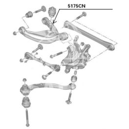 wahacz Citroen C5 X7/ C6 prawy tył górny (oryginał Citroen)