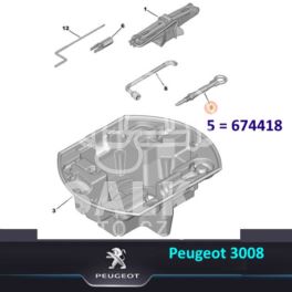 hak holowniczy przód Citroen C4/ DS4/...Peugeot 3008/... do zderzaka - nowy oryginał Peugeot