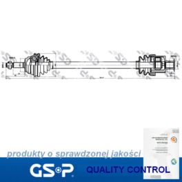 półoś Renault LAGUNA 1,8/2,0 CR21 prawa - zamiennik GSP
