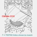linka otwierania maski Citroen C5 II (oryginał Citroen)