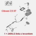 linka zmiany biegów C5 III z lewarkiem do skrzyni automatycznej AT6 (oryginał Citroen)