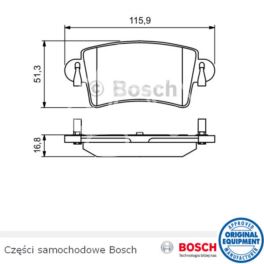 klocki hamulcowe MASTER II 2001- tył system BOSCH - producent niemiecki BOSCH