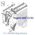 ślizg do rozrządu łańcuchowego Citroen/ Peugeot 1,6-16v VTi przedni (oryginał Peugeot)