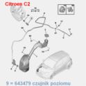 czujnik poziomu w zbiorniku spryskiwacza C2/ C3/ C5/ Peugeot 1007/ 207 - francuski oryginał Citroen