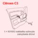 nakładka na uchwyt do drzwi lewych przód Citroen C3 szary - OE Citroen