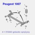 poduszka amortyzatora Citroen C2/ C3.../ Peugeot 1007 opór sprężyny tył dolny - oryginał Peugeot