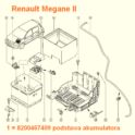podstawa akumulatora Renault MEGANE II - nowa w oryginale Renault