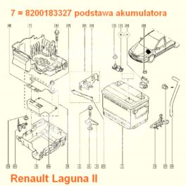 podstawa akumulatora Renault LAGUNA II - nowa w oryginale Renault