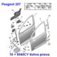listwa drzwi Peugeot 207 prawy przód - do malowania (oryginał Peugeot)