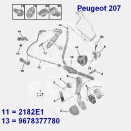 przewód sprzęgła Peugeot 2008/ 207/ 208/ 301 ciśnieniowy (oryginał Peugeot)