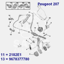 przewód sprzęgła Peugeot 2008/ 207/ 208/ 301 ciśnieniowy - OE Peugeot