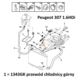 przewód wodny chłodnicy Peugeot 307 1,6HDi chłodnicy górny (oryginał Peugeot)