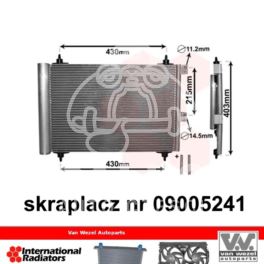 chłodnica klimatyzacji Citroen BERLINGO/ XSARA PICASSO 1,6HDi - zamiennik belgijski Van Wezel