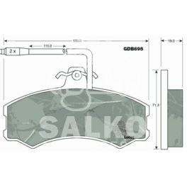 klocki hamulcowe Citroen C25/ Peugeot J5 system LUCAS - zamiennik holenderski A.B.S.