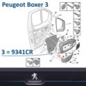 nakładka ozdobna tapicerki drzwiowej Citroen Jumper III/ Peugeot Boxer 3 do 2011r lewa - OE Peugeot