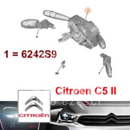 przełącznik świateł i wycieraczek zintegrowany Citroen C5 II/ Peugeot 407 SW +WT - francuski oryginał CITROEN