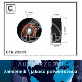 rolka paska rowkowanego Citroen C-Crosser/ Peugeot 4007 2,2HDi ALT+AC - polski zamiennik Caffaro