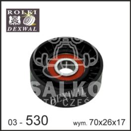 rolka do napinacza paska rowkowanego Renault 3,0 DCi P9X - zamiennik polski Dexwal